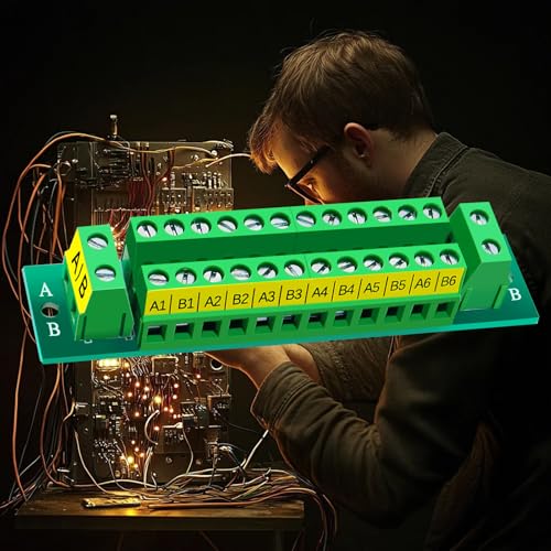 16 Amp 2x12 Position Terminal Block Distribution Module Power Distribution Board for AC DC