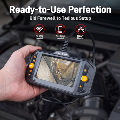 Teslong Dual Lens Borescope with Light for Automotive Mechanic Wall Vent