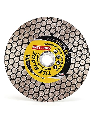 Tile Blade 4.5“ Porcelain Blade with Removable 5/8"-11 Flange Cutting and Grinding for Granite Marble Porcelain Tiles - size: 4.5 Inch-Flange