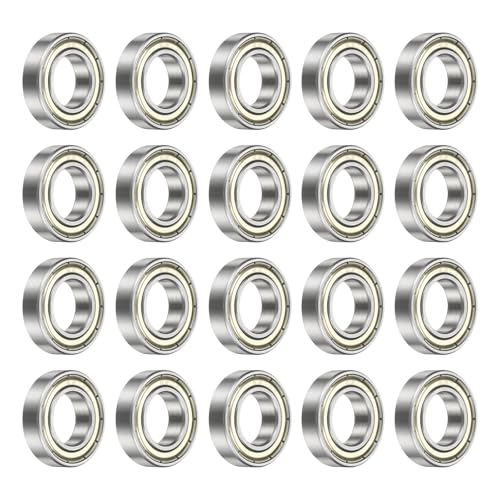 uxcell 6902-ZZ Deep Groove Ball Bearing, 15mm x 28mm x 7mm 20Pcs - size: 15mm x 28mm x 7mm