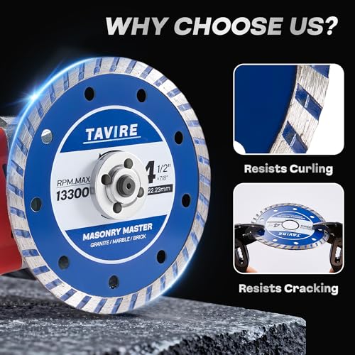 4-1/2 Inch Diamond Saw Blades for Angle Grinder, Tile Cutting Wheel 3Pcs - color: Silver Blue