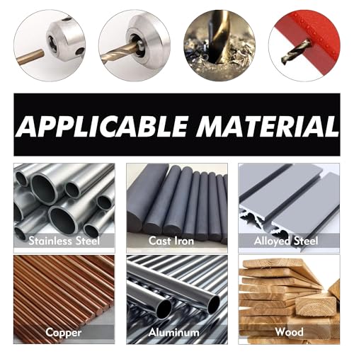 GMTOOLS 3/8 inch Cobalt Drill Bits, M35 HSS, 135 Degree Tip, Jobber Length Twist Drill Bit Set for Hard Metal, Stainless Steel, Cast Iron, Wood and Plastic, with Storage Case, Pack of 13 - style: M35-3/8-13PCS