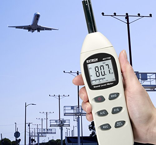 Extech 407730 Digital Sound Level Meter, 40 to 130dB, A/C Weighting - style: Digital Sound Level Meter