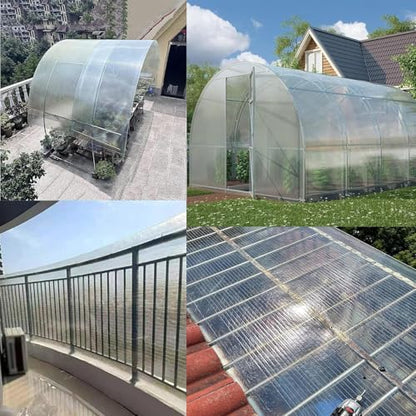Clear Polycarbonate Sheet, 4x9.8ft Rainproof Roofing Panel - size: 4x9.8ft