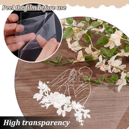 AHANDMAKER 10 Sheets Clear PET Sheet 9.84 x 9.84 Inch Transparent 0.2mm Thin Plastic Sheets Thin Acrylic Panel for Crafts, Picture Frames, Painting, DIY Display - size: 250x250x0.2mm