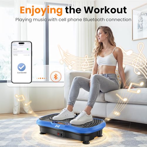 AXV Vibration Plate Exercise Machine Fitness Platform Body Vibrating Board - color: BT.PRO.BLUE