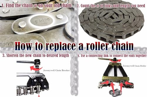Jeremywell 50-2 Double Strand Roller Chain Connecting Link (10PCS)