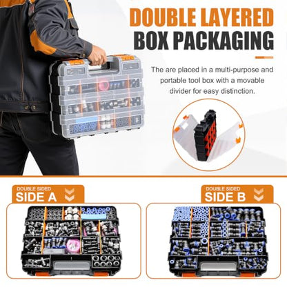 mankk 324PCS Quick Connect Air Hose Fitting Assortment Kit - color: 324PCS