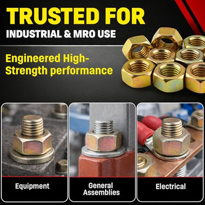 Chenango Supply 5/8-11 Grade 8 Hex Nuts Alloy Steel Heavy Duty Nuts - size: 5/8-11 Hex Nut