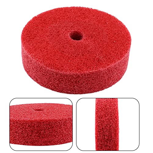10Pcs Nylon Fiber Polishing Buffing Wheels 75mm/3" Deburring Wheel for Grinder Buffing Machine, Polishing Disc Wheel, Red - style: 3", 10Pcs, Red