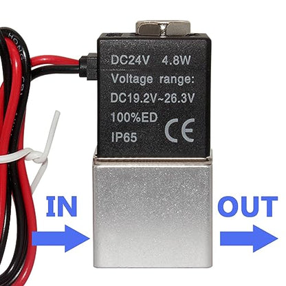 DC 24V Solenoid Valve 1/4" NPT 2 Way Normally Closed Air Valve Electric Solenoid Valve - size: 1/4"NPT, style: DC24V