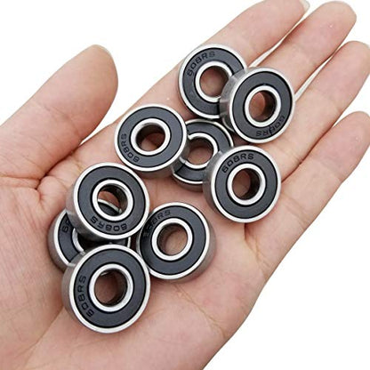 100 PCS 608-2RS Ball Bearing - Double Rubber Sealed Shielded Miniature Deep Groove Bearings for Furniture Wheel, Small Machinery, Electric Motors, Hobby Drones, 3D Printers(8mm x 22mm x 7mm)(608 2RS)