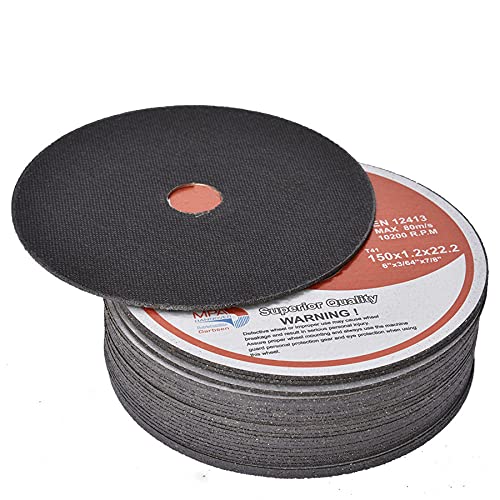 ALL-CARB 50 Pack 6 Inch x 0.045 Inch x 7/8 Inch Cutting Wheel Metal and Stainless Steel Cut Off Wheels Thin Metal Cutting Disc Fit for Angle Grinders - size: 6x0.045x7/8