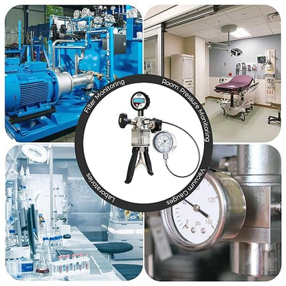 High Pressure Hydralic Hand Pump Calibrator for Field Calibration,Calibration Labs, (Range: 0 to 600 Kg/Cm2) (Only Hand Pump) Model: AI-DP1-2300 - size: Only Hand Pump