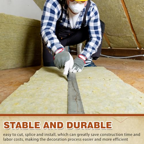 GlikCeil 4 Pcs Mineral Wool Insulation Board, 24"X 24" X 1.6", Acoustic