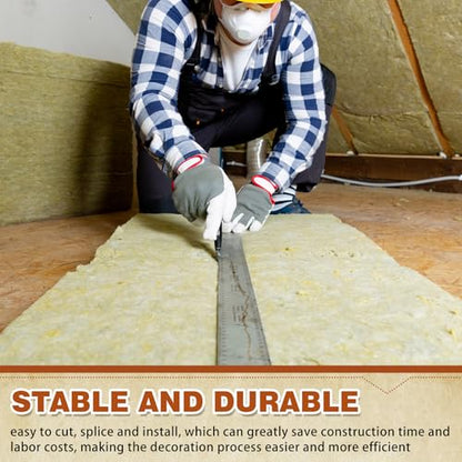 GlikCeil 4 Pcs Mineral Wool Insulation Board, 24"X 24" X 1.6", Acoustic