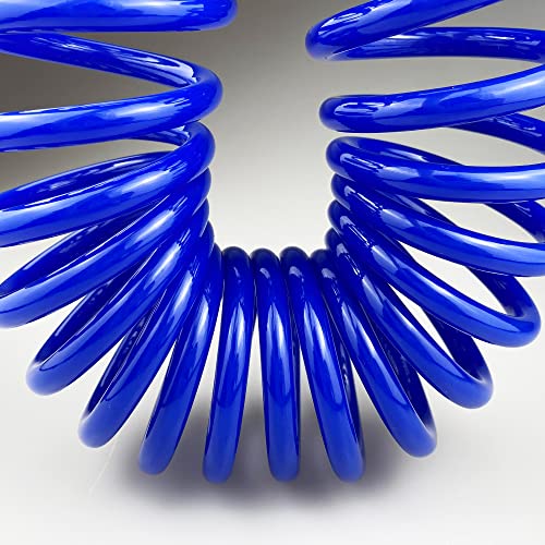 Darnassus PU Recoil Air Hose Compressor Tube with 1/4" Swivel Fittings - color: Blue, size: 25 FT