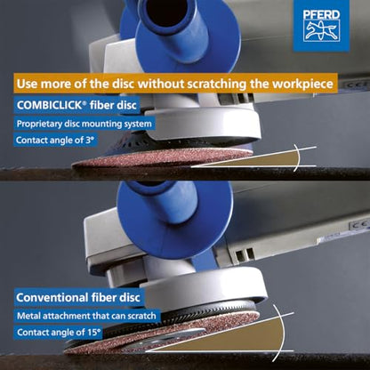 PFERD COMBICLICK Disc Set, 19 pcs. | 4-1/2 inch Dia. | 5/8-11 Thread | 48192 - for coarse Grinding to polishing Work with an Angle Grinder, only Available in a Set - size: 4-1/2" Disc Diameter