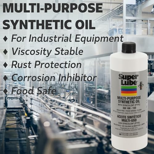 Super Lube Multi-Purpose Synthetic Oil w/Syncolon - Waterproof - NSF Rated - Industrial Grade - 3D Printer, Tool & Maintenance Use - Translucent White - Bottle - 4 oz (51004) (Pack of 2) - size: 4 fl oz (Pack of 2)
