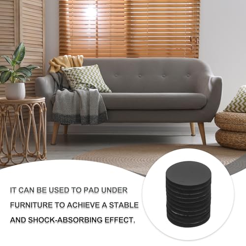 PATIKIL Non Slip Furniture Pads 2-3/16" (55mm x 5mm), 10 Pcs Adhesive Backed Round Rubber Feet Anti-Scratch Rubber Furniture Grippers for Hardwood Floor Electronics Bed Drawers DIY - size: 55mm x 5mm