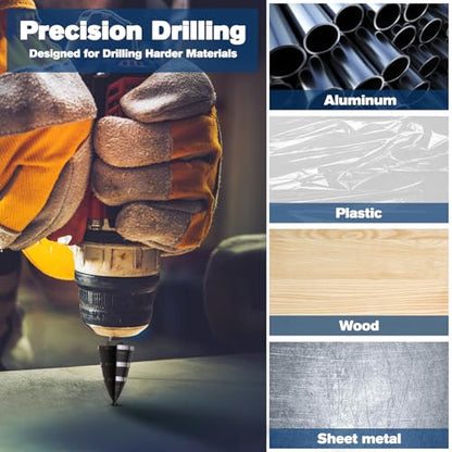 3/16" to 1-3/8" M2 Step Drill Bit - size: 3/16"-1-3/8"(M2)