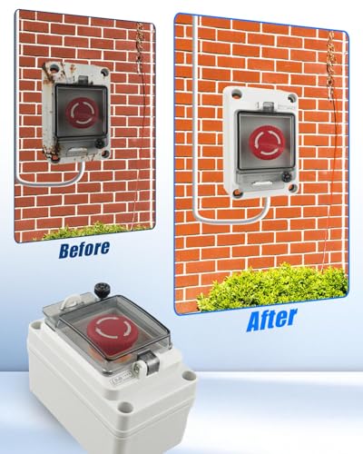 660V Emergency Stop Push Button Box Red Stop Switch IP67 - size: Red Emergency Stop Only