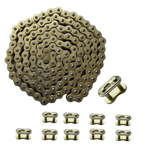 420 Motorcycle Gold Chain 132 Link with Chain Breaker