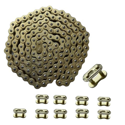 420 Motorcycle Gold Chain 132 Link with Chain Breaker