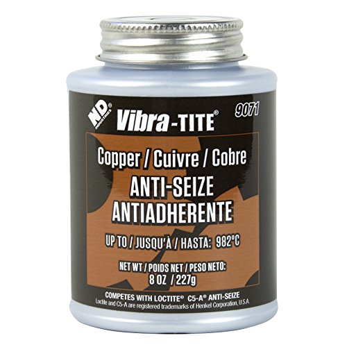Vibra-TITE 907C Copper Anti-Seize Lubricant Compound, 8 oz Jar with Brush - size: 8 ounces