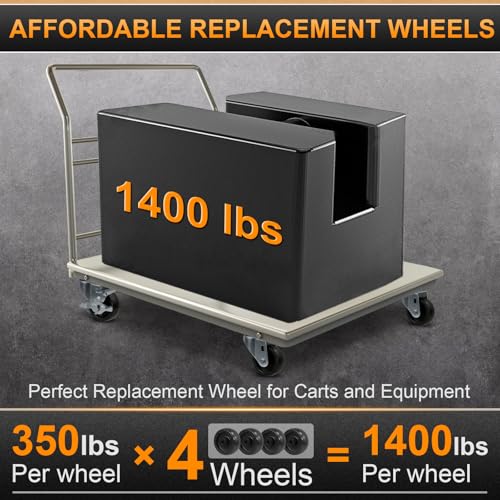 3 Inch Polypropylene Caster Wheels Replacement– 300 lbs Load Capacity Each, Non-Marking, Floor Protective, Smooth Rolling Industrial Wheel for Carts, Tool Cabinets & Equipment(10 Pack) - size: 3 INCH
