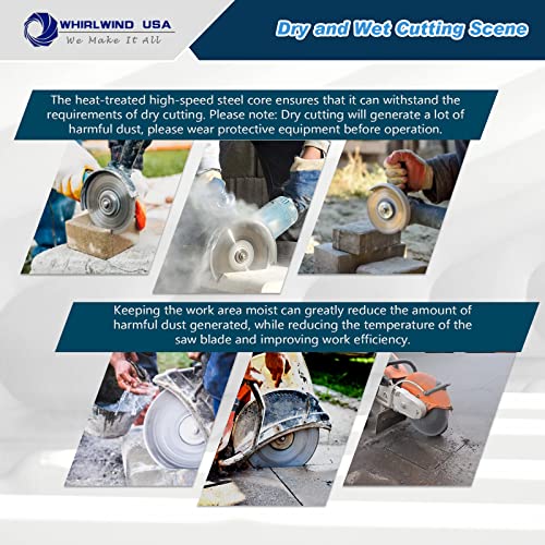 LSC 4.5 inch Dry or Wet Cutting General Purpose Continuous Turbo Angle Grinder Diamond Saw Blades for Concrete Masonry Brick Stone(4.5) - size: 4.5" LSC