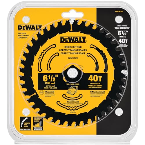 DEWALT Circular Saw Blade, 6 1/2 Inch, 40 Tooth, Framing (DWA161240)