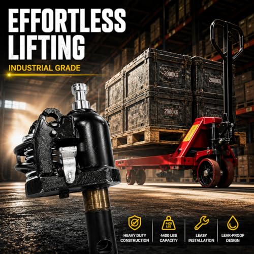 333'S Pallet Jack Hydraulic Pump Replacement, 4400 lb Hydraulic Unit with 45mm Spindle Shaft for Manual Pallet Truck Repair, Black