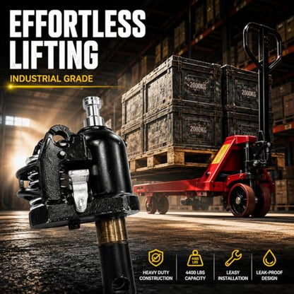 333'S Pallet Jack Hydraulic Pump Replacement, 4400 lb Hydraulic Unit with 45mm Spindle Shaft for Manual Pallet Truck Repair, Black