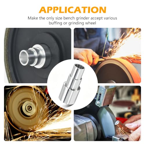 Aluminum Bench Grinder Reducing Bushing Arbor Adapter Set, 1" Thick, 4 Kits - style: 1" Thick-4 Piece