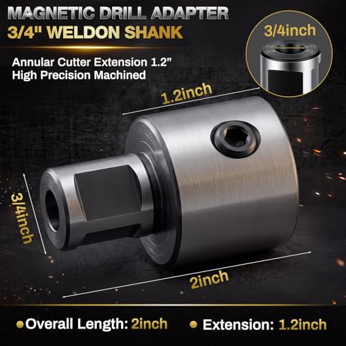 Annular Cutter Extension 1.2''/30mm for 3/4" Weldon Shank - size: 1.2''/30mm