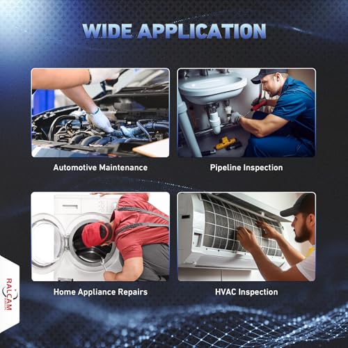 Ralcam 360° Articulating Borescope, 6.2mm/0.24in Slim Probe - size: 3.3FT Flexible Cable