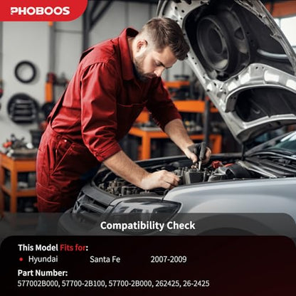 PHOBOOS Hydraulic Power Steering Rack and Pinion Fit for Hyundai & Kia - size: 26-2450/ES800035