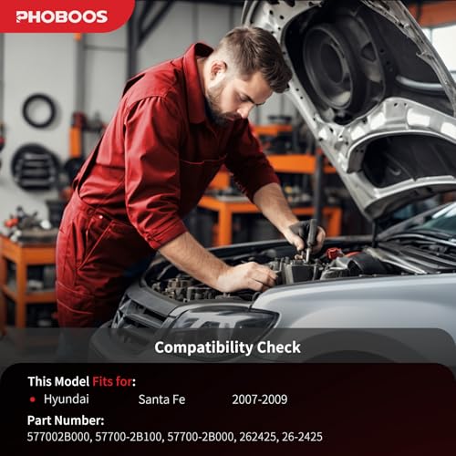 PHOBOOS Hydraulic Power Steering Rack and Pinion Fit for Hyundai & Kia - size: 26-2450/ES800035