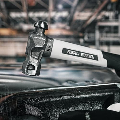 Real Steel Ball Peen Hammer 16 oz, Metalworking Tool Ball Pein Hammer (Graphite)