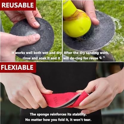 Shinboc 12 PCS 6 Inch Sanding Sponge 600 Grit, Bowling Ball Sanding Pads - color: 600grit, size: 6 Inch 12Pcs
