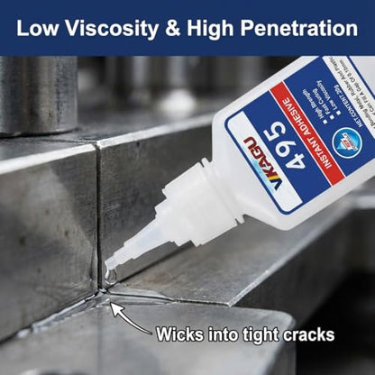 401 & 495 Super Bonder Instant Adhesive 20g Suitable for Plastic Wood Metal Rubber 2 Pack - size: 401 & 495, style: 2 Pack