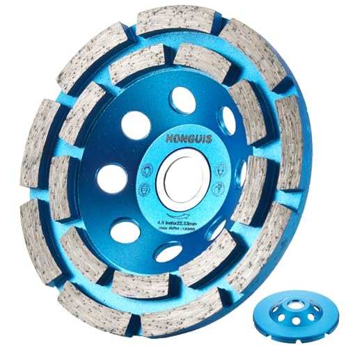 4 1/2 inch Concrete Grinding Wheel,7/8"-5/8" Arbor Diamond Cup Grinding Wheel Double Row for Granite Marble Concrete Masonry Stone(7/8"-5/8") - style: 4.5 Inch