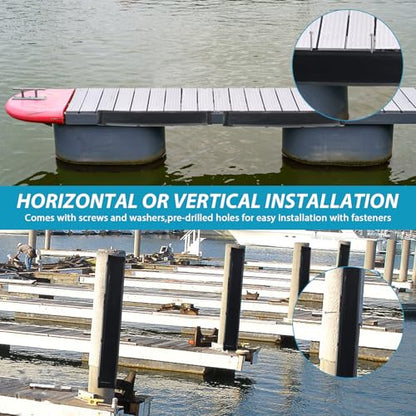 48in Dock Bumper,Boat Dock Bumpers,Dock Bumper Guards,Heavy Duty Dock Piling Bumpers Post Bumpers for Protecting Boat and Dock,Screws and Washers Included,Black - color: Black-1Pack, size: 48inch