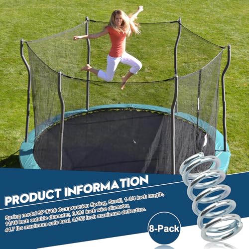 8-Pack 9708 Compression Spring, 0.091 GA x 11/16 inch x 1-1/4 inch