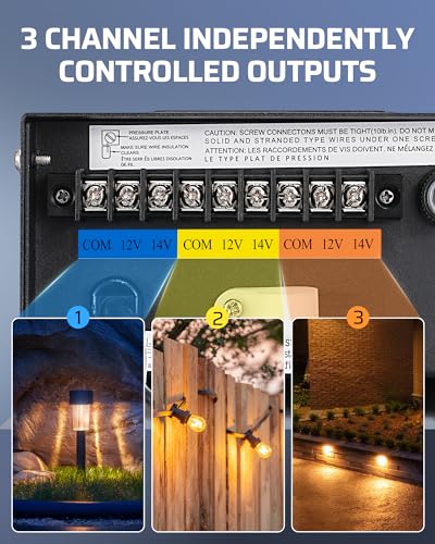 DEWENWILS 300W Matter Landscape Lighting Transformer, 3 Zones - style: matter 300W