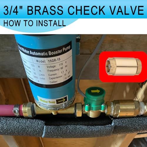 (1 Pack) Asterbacks Check Foot Valve 3/4 Inch NPT Female Connection, Heavy Duty Prevent Backflow Media Valve for Water Pump, Irrigation System Water-Pipe Valves of Metal - style: Female 3/4" NPT
