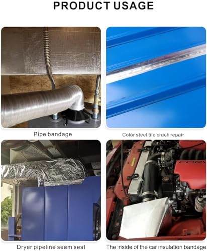Heat Shield Adhesive Backed Heat Shield Heat Shield Material Heat Shield Automotive Heat Shield Mat Automotive Heat Shield Heat Shield Wrap,Fiberglass Thermal Insulation (12'' X 48’') - color: Silver, size: 12'' X 48’'