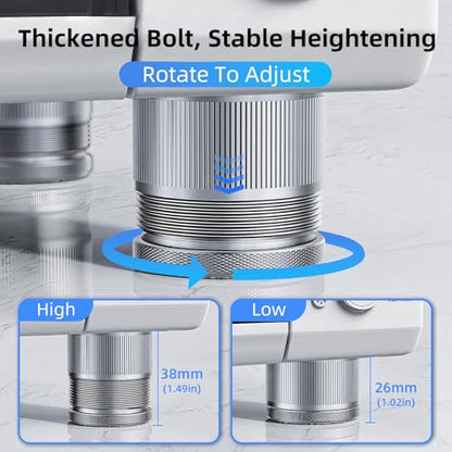 Height Adjustable Speaker Feet, Leveling Feet, 4 Pack Silver - color: Silver