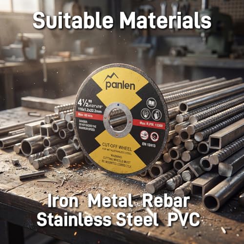 50 Pack Cut Off Wheels 4 1/2 Inch, Metal Cutting Disc for Angle Grinder - size: 4.5"x.040"x7/8"